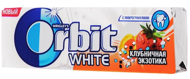 Жевательная резинка Orbit White Клубничная экзотика 13,6г