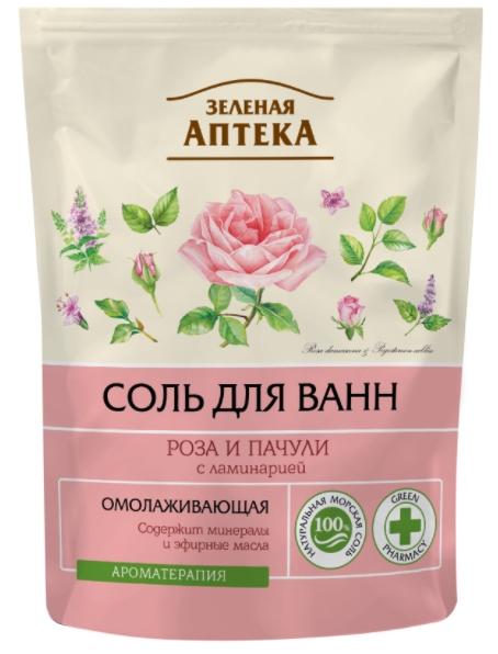 ЗА Соль д/ванн Роза и пачули 500г (дой-пак) Омолаживающая