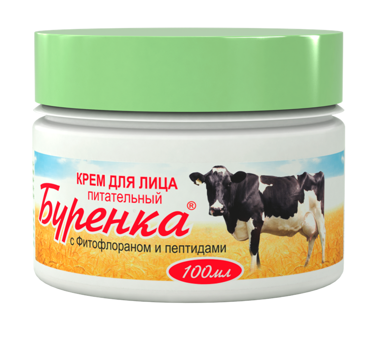 Крем Буренка 100мл д/лица с фитофлораном и пептидами (Р)