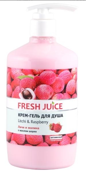 Fresh Juice Крем-гель для душа Litchi & Raspberry 750 мл