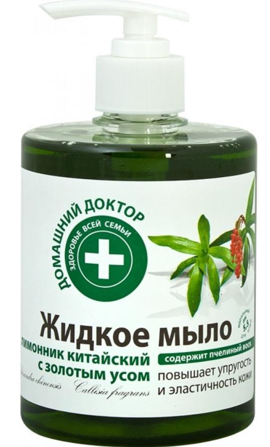 Домашний Доктор Мыло жидкое Лимонник китайский с золотым усом 500мл