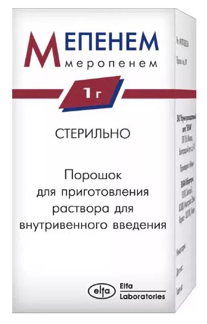 Мепенем(Меропенем) пор.д/приг.р-ра 1г N1 (Р)#