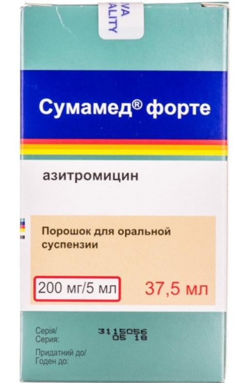 Сумамед Форте суспензия 200мг/5мл 37,5мл