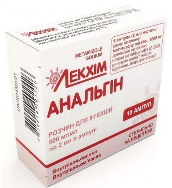 Анальгин амп. 50% 2 мл: 10 шт.