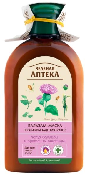 Зеленая Аптека Бальзам-маска против выпадения волос Лопух и протеины пшеницы 300мл