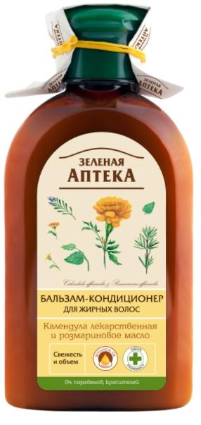 Зеленая Аптека Бальзам-кондиционер для жирных волос Календула и розмариновое масло 300 мл
