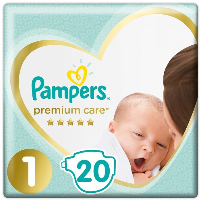 Подгузники Pampers Premium Care р. 1 (2-5кг): 20 шт.