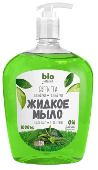 BioNat Мыло жидкое Зеленый чай 1 л (с дозатором)