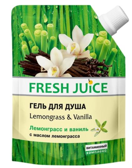 Fresh Juice Гель для душа дой-пак Lemongrass&Vanilla 200 мл