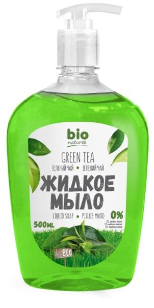 BioNat Мыло жидкое Зеленый чай 500 мл (дой-пак)