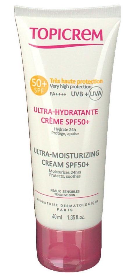 Topicrem Крем для лица и тела SPF50+ ультра увлажнение 40 мл