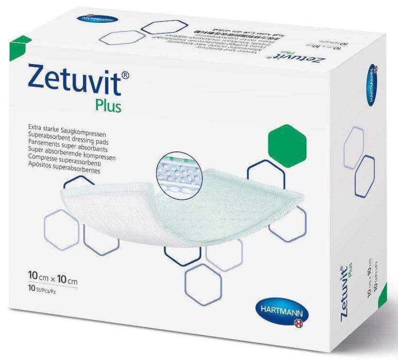 Повязка д/ран Zetuvit E стер.сорбц.10х10см N1