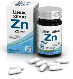 Цинк Хелат 25мг капс. N30 (Р) (ПТ)
