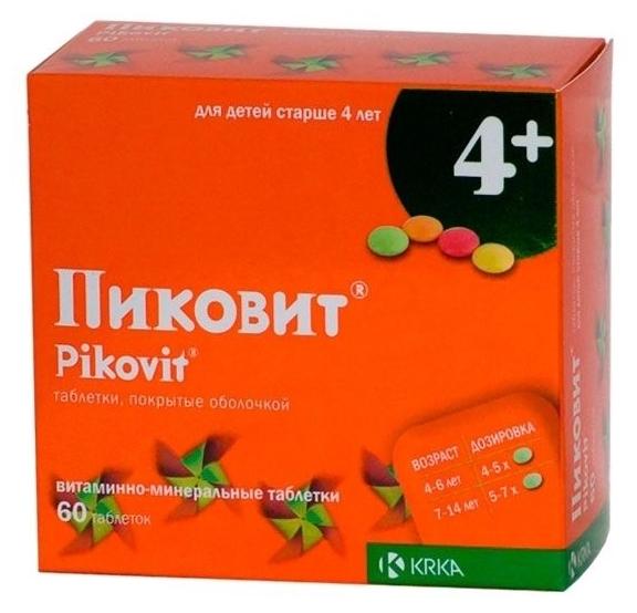 Пиковит таб.п/о (4+) N 60 (Р)