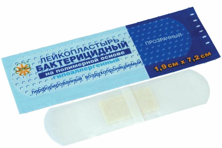 Пластырь Leiko бакт. 1.9х7.2 полим.осн. прозрачн. N1 (Р)