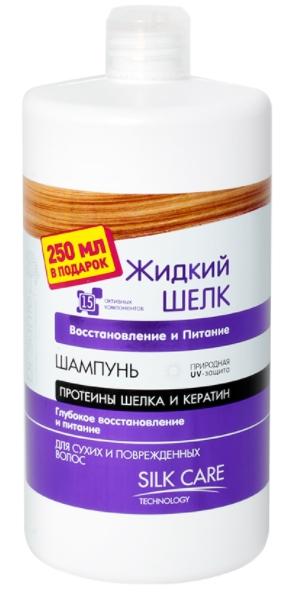 Dr. Sante Жидкий Шелк Шампунь Восстановление и питание для сухих и поврежденных волос 1000 мл