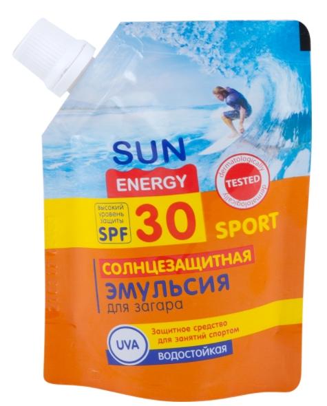 Sun Energy Sport Солнцезащитная эмульсия для загара SPF30 90 мл