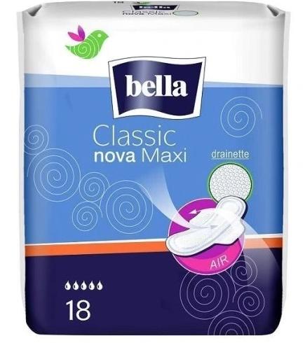 Прокладки гигиенические Bella Classic Nova Maxi Drainette Air: 18 шт.