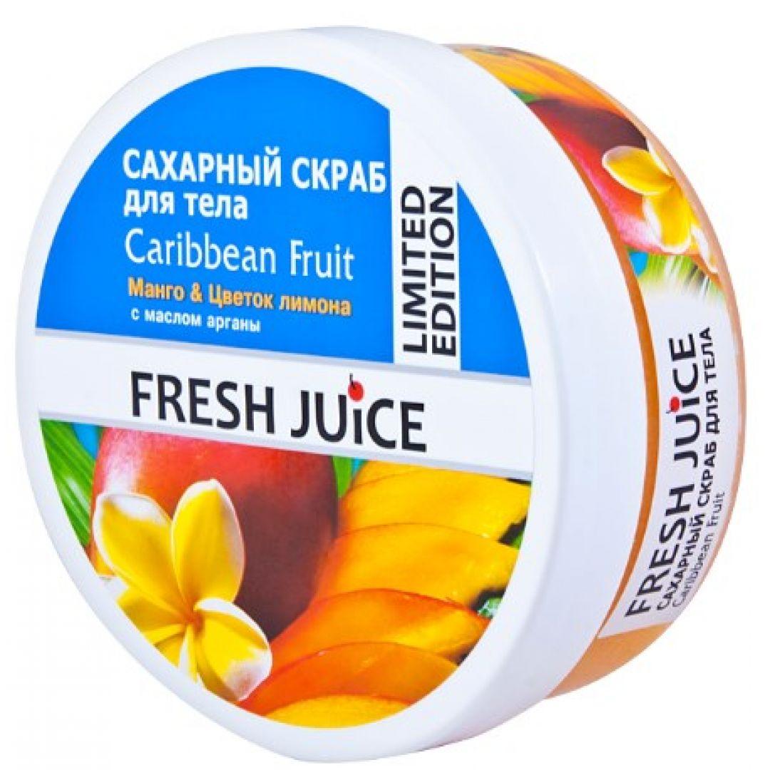Fresh Juice Скраб сахарный для тела Манго-Цветок Лимона 225 мл