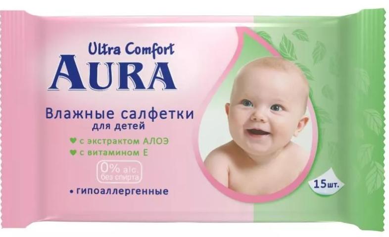 Салфетка вл. "Aura" Ult.Comf. д/дет.N15 (Р)
