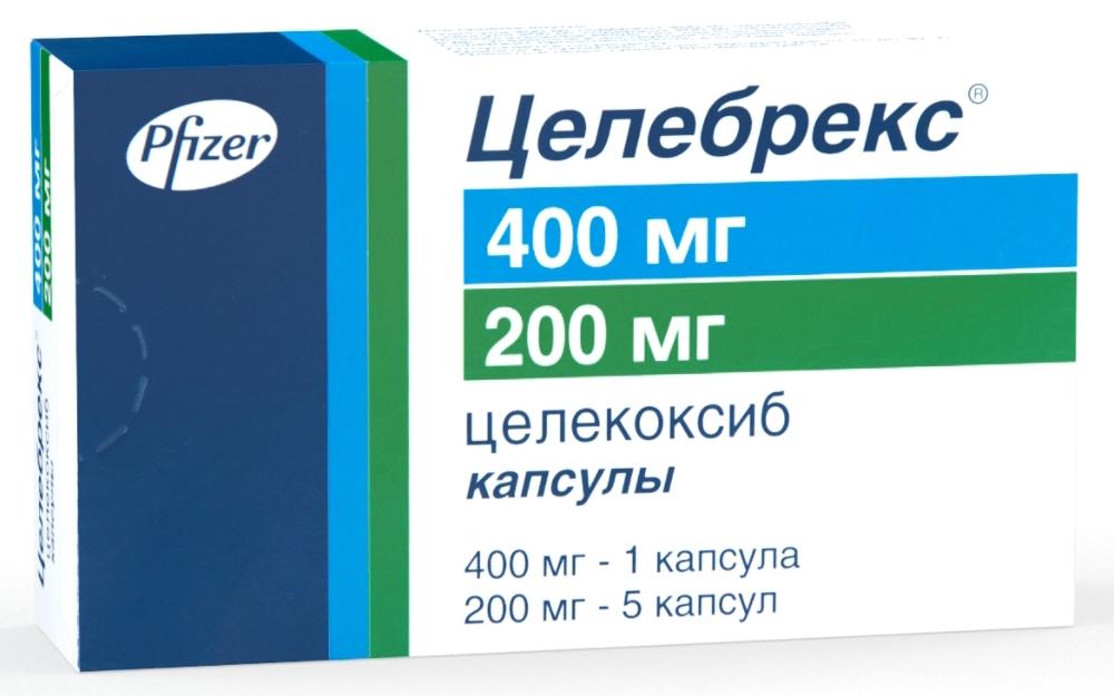 Целебрекс капс. 400 мг+200 мг № 1+: 5 шт.