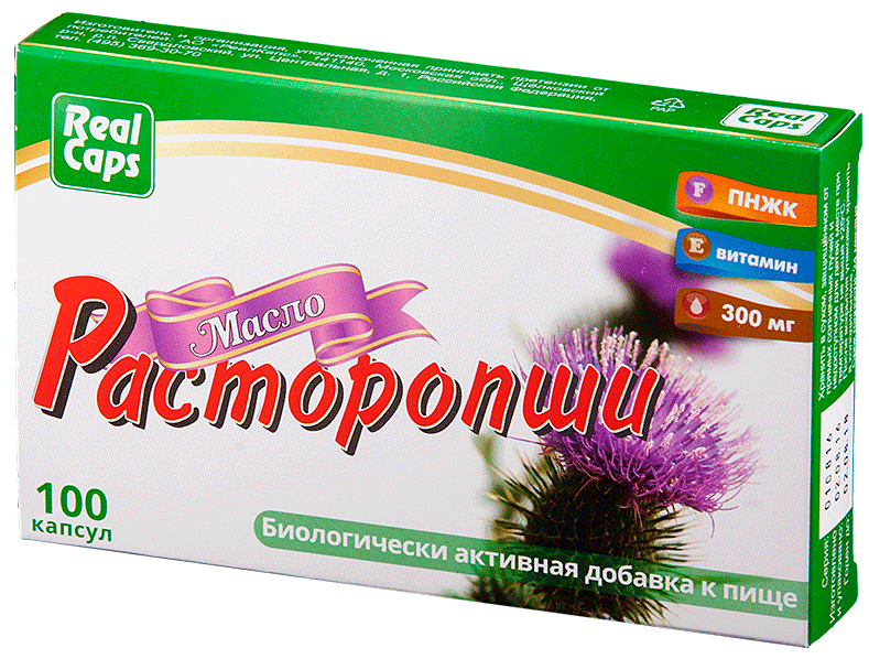 Масло расторопши капс. 300мг N100 (Р) (ПТ)