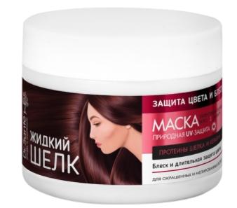 Dr. Sante Жидкий Шелк Маска Защита цвета и блеск для окрашенных и мелированных волос 300 мл