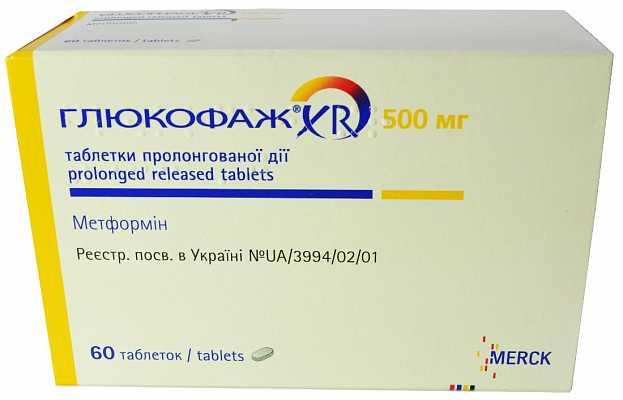 Глюкофаж Xr таб. 500мг №60