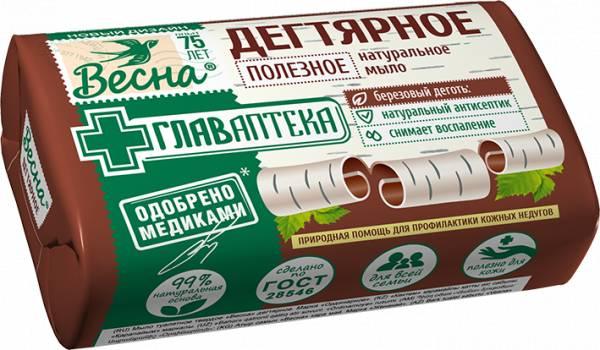 Мыло туал.Весна Дегтярное 90г (Р)