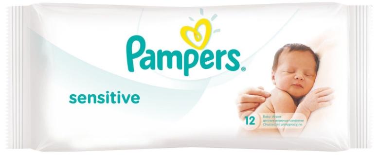 Салфетка влажная детская Pampers Sensitive: 12 шт.