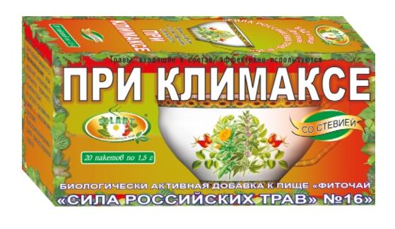 Фиточай № 16 Сила Российских Трав При климаксе 1,5 г: 20 шт.