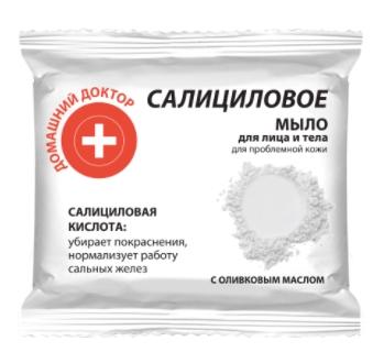 Домашний Доктор Мыло для лица и тела Салициловое 70 г