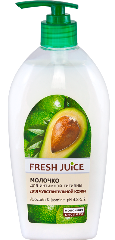 Fresh Juice Молочко для интимной гигиены Авокадо-Жасмин 500 мл