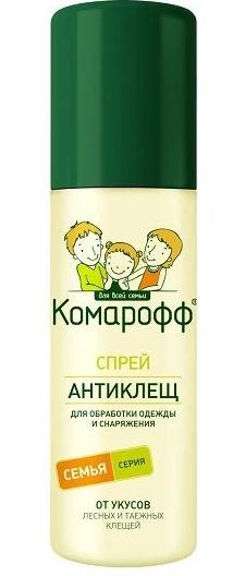 Комарофф Спрей Антиклещ 125мл д/обр.одежды и снаряж.(Р)