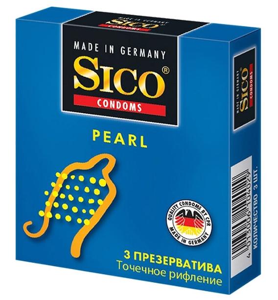 Презерв.Sico Pearl Точечное рифление N3
