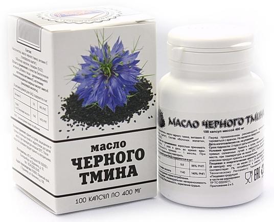 Масло Черного тмина капс. 400мг N100 (Р) (ПТ)