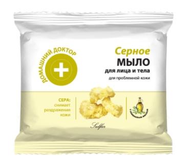 Домашний Доктор Мыло для лица и тела Серное 70 г