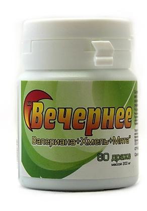 Вечернее Валер.+Хмель+Мята др. N60 (Р) (ПТ)