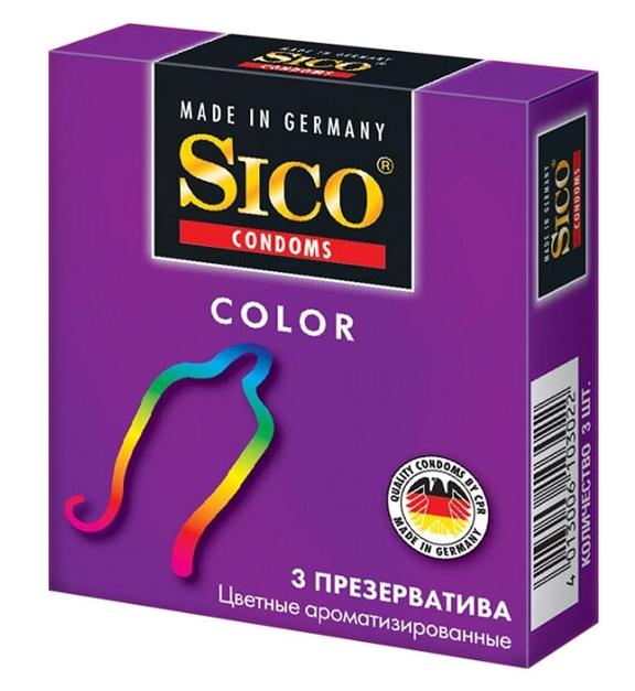 Презерв.Sico Сolor Цветные ароматиз. N3