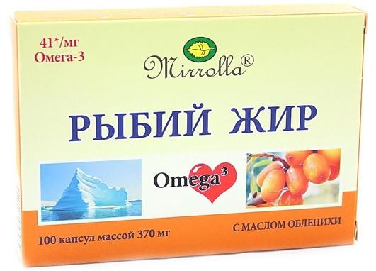 Рыбий жир Миррола с маслом облепихи капс. N100 (Р) (ПТ)