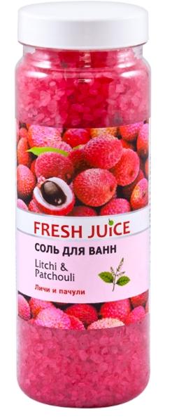 Fresh Juice Соль для ванн Litchi&Patchouli (Личи-пачули) 700 г