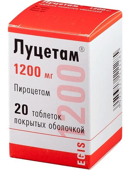 Луцетам таб. 1200 мг: 20 шт.