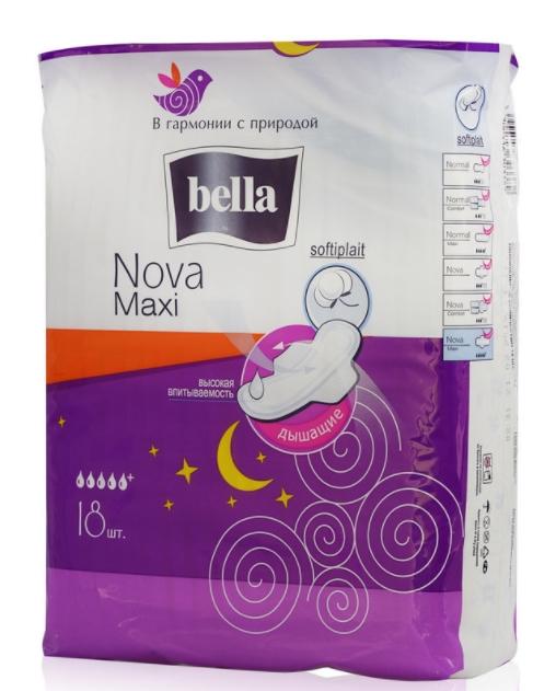 Прокладки гигиенические Bella Nova Maxi Softiplait Air: 18 шт.
