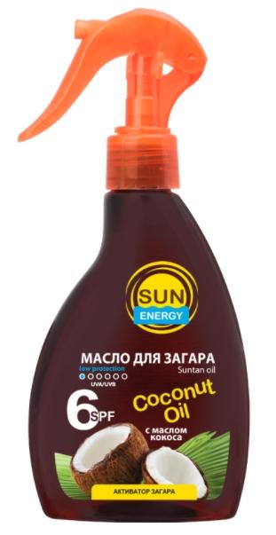 Sun Energy Масло для загара Coconut oil 200 мл