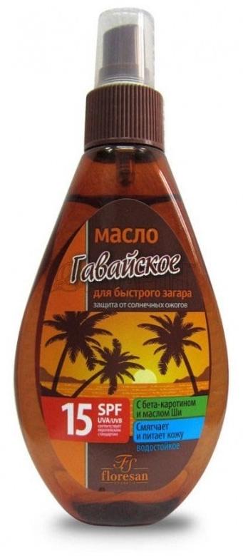 Лето!Масло д/быстр.загара SPF15 160мл Гавайское (Ф253)(Р)