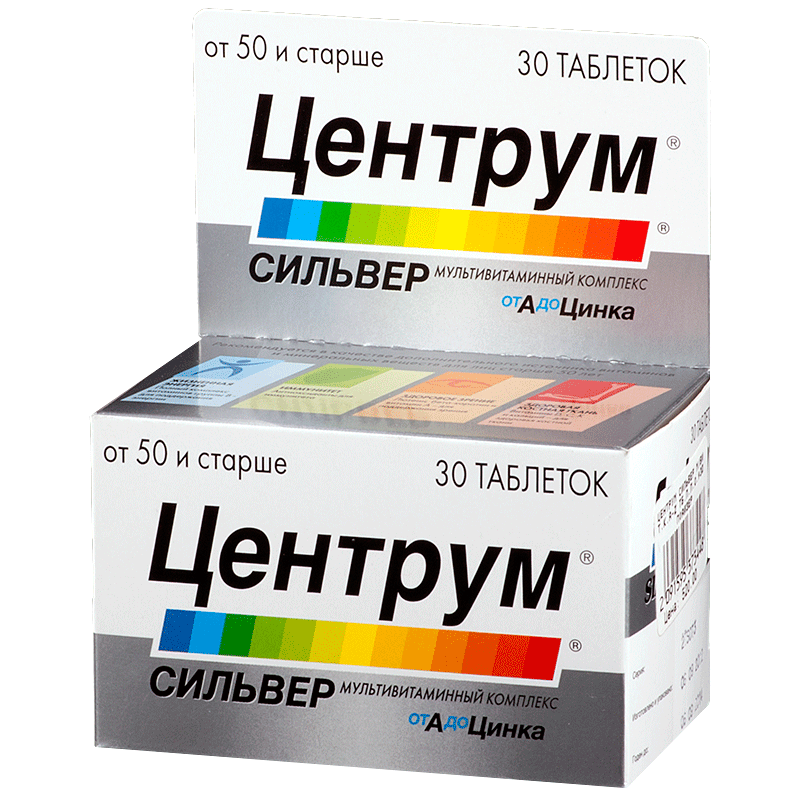 Центрум Сильвер Мультивит.компл. (А-Zn) таб. N30 (Р) (ПТ)