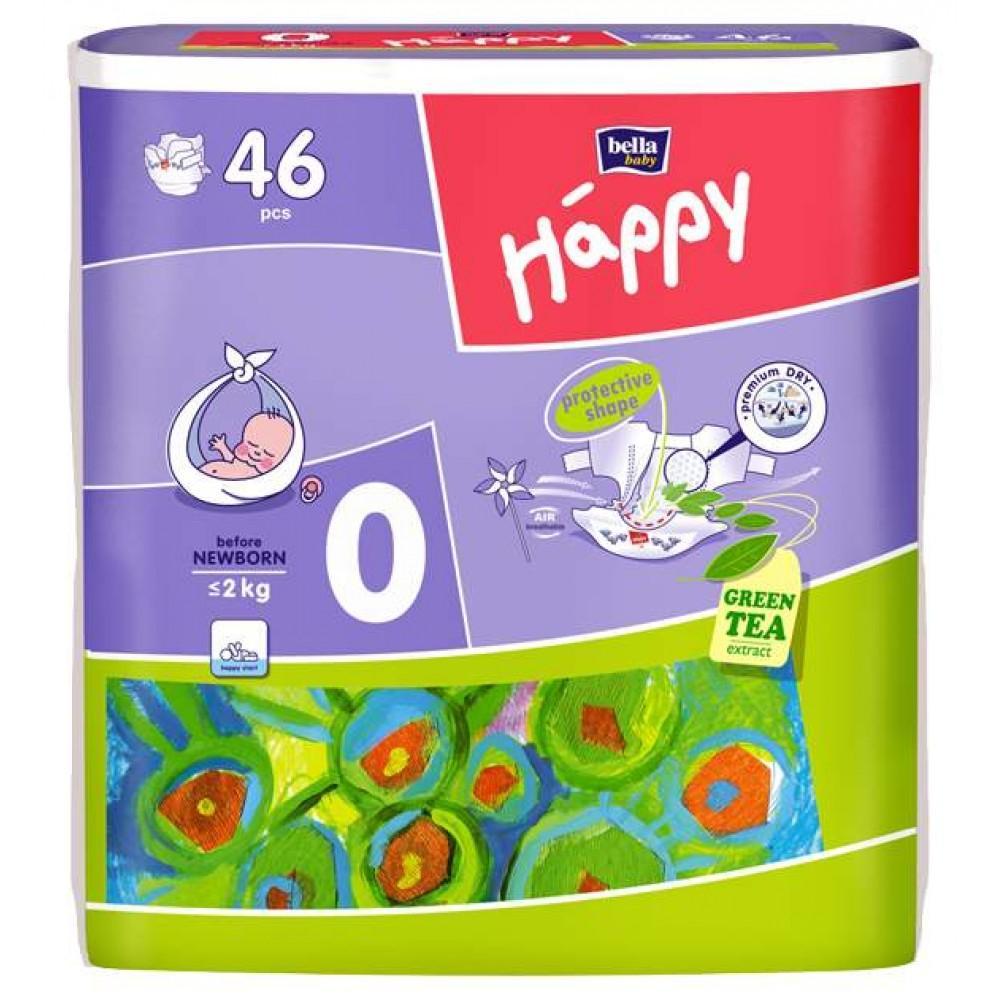 Подгузники Baby Happy Before Newborn 0 (2кг): 46 шт.