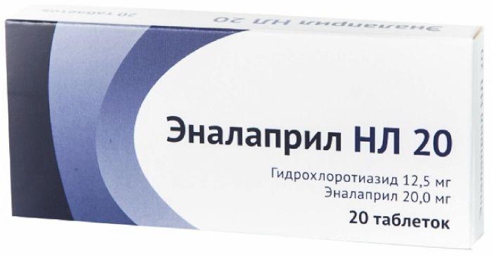 Эналаприл НЛ 20 таб. 12.5/20мг N20 (Р) Озон