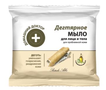Домашний Доктор Мыло для лица и тела Дегтярное 70 г