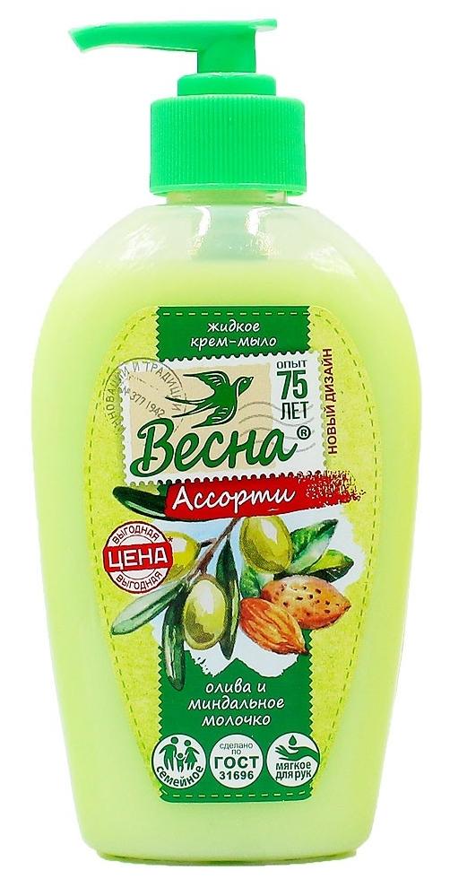 Крем-мыло жид.Весна Олива и минд.молочко 280г (Р)